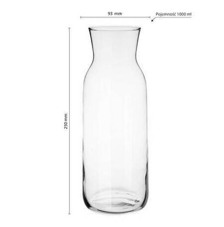 Karafka Szklana Pure 900 ml od Krosno - Elegancja i Funkcjonalność