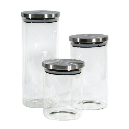 Pojemniki szklane z pokrywkami 650/950/1400 ml
